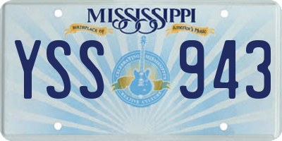 MS license plate YSS943