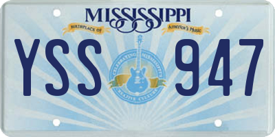 MS license plate YSS947