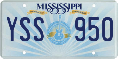 MS license plate YSS950