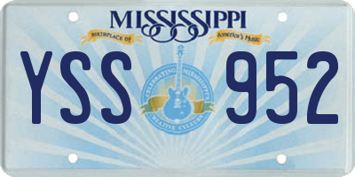 MS license plate YSS952