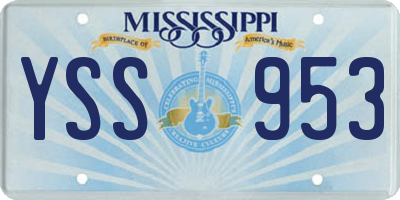 MS license plate YSS953