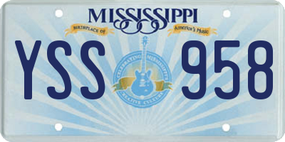 MS license plate YSS958