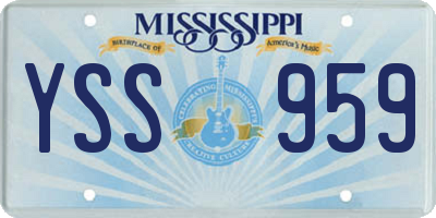 MS license plate YSS959