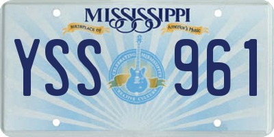MS license plate YSS961