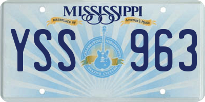 MS license plate YSS963