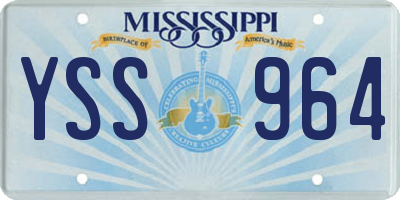MS license plate YSS964
