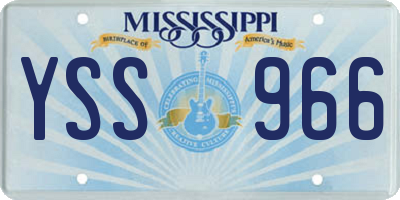 MS license plate YSS966