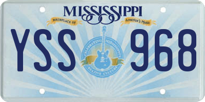 MS license plate YSS968