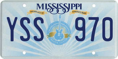 MS license plate YSS970