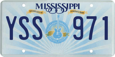 MS license plate YSS971