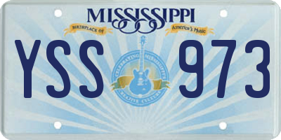 MS license plate YSS973