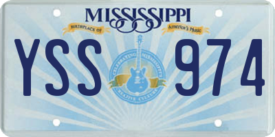 MS license plate YSS974