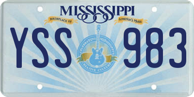 MS license plate YSS983