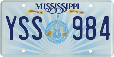 MS license plate YSS984