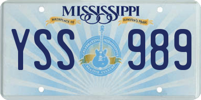 MS license plate YSS989