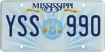 MS license plate YSS990