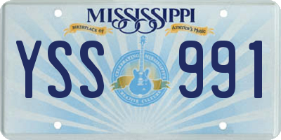 MS license plate YSS991