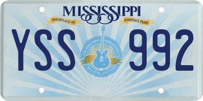 MS license plate YSS992