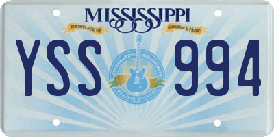 MS license plate YSS994