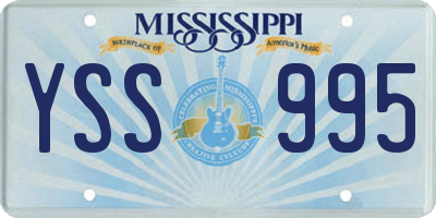 MS license plate YSS995