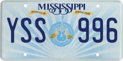 MS license plate YSS996