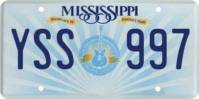 MS license plate YSS997