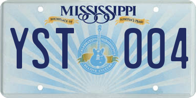 MS license plate YST004