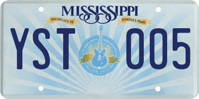 MS license plate YST005