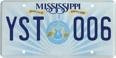 MS license plate YST006