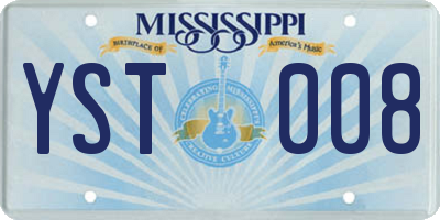 MS license plate YST008