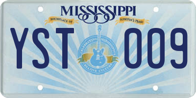 MS license plate YST009