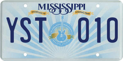 MS license plate YST010