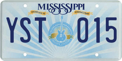 MS license plate YST015