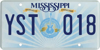 MS license plate YST018