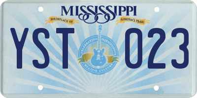 MS license plate YST023