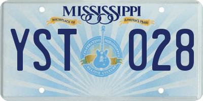 MS license plate YST028