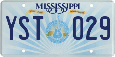 MS license plate YST029