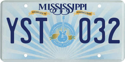 MS license plate YST032