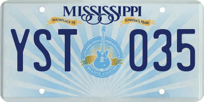 MS license plate YST035