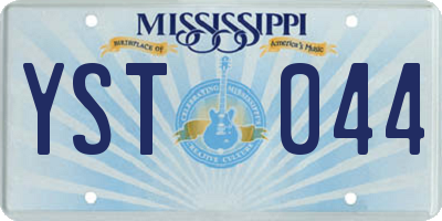 MS license plate YST044
