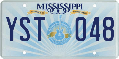 MS license plate YST048