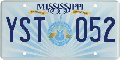 MS license plate YST052