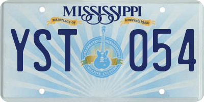 MS license plate YST054