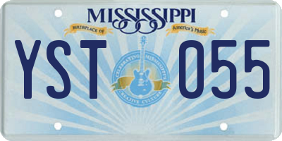 MS license plate YST055
