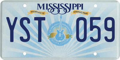 MS license plate YST059