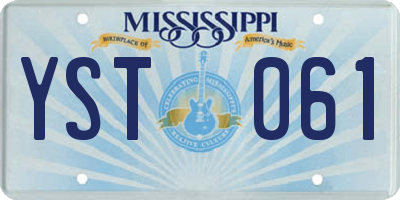 MS license plate YST061