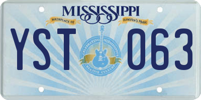 MS license plate YST063
