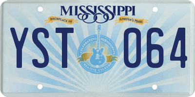MS license plate YST064