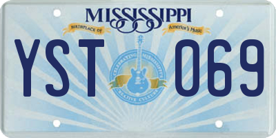 MS license plate YST069