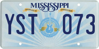 MS license plate YST073